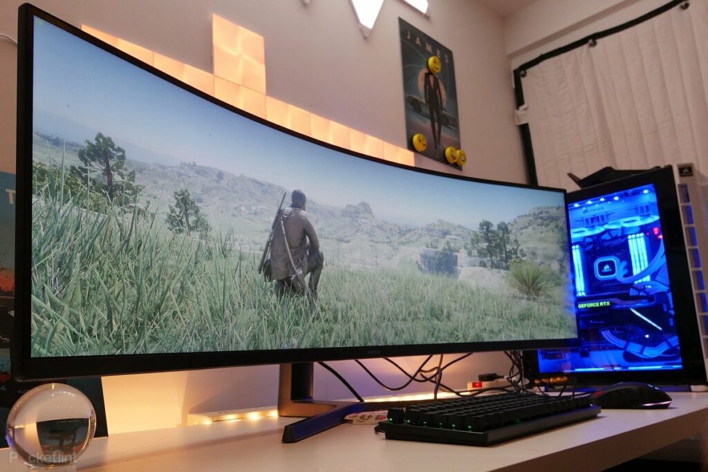 Wooden Best Gaming Monitor 2020 Dual Screen 